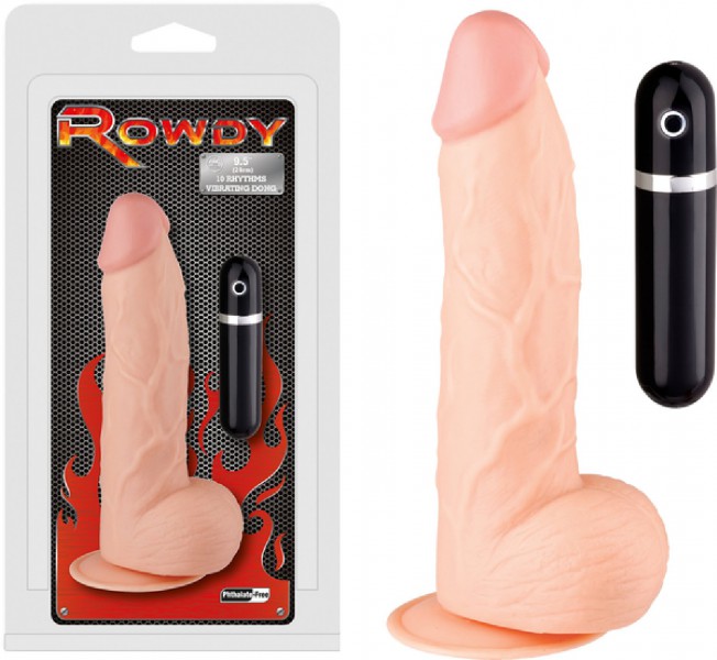 9.5" Vibrating Dong (Flesh)