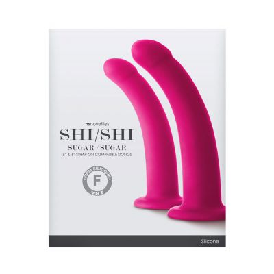 nsnovelties Harness Compatible 5 6 Curved Silicone Dildo Set