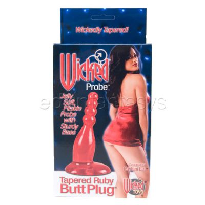 Tapered ruby butt plug
