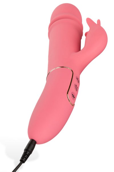 California Exotic Shameless Tease Thrusting 10" Silicone Rabbit Vibrator