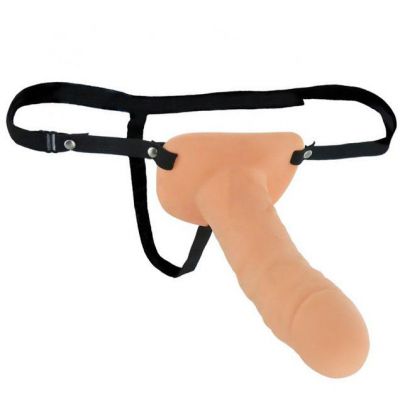 Size Matters Erection Assist Hollow 6 5 Inch Dildo Strap On