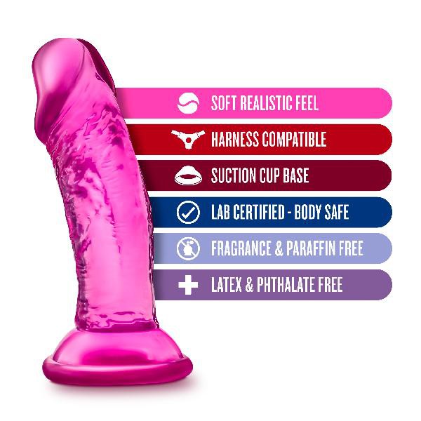 B Yours Sweet N Small Dildo with Suction Cup 4in Pink — image 7 of 8