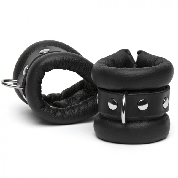 DOMINIX Deluxe Leather Weighted Wrist Cuffs
