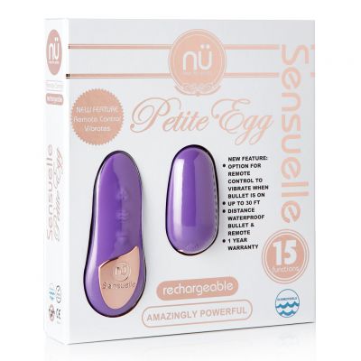 Nu Sensuelle 15 Function Remote Control Petite Egg Purple