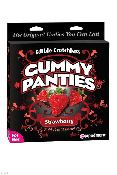 Pipedream Edible Crotchless Gummy Panties Strawberry — image 3 of 3