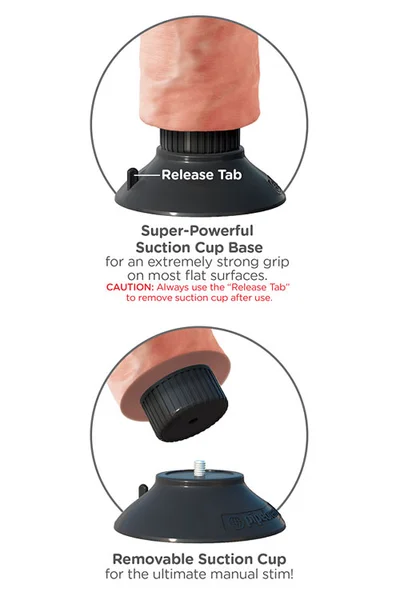 Pipedream 8" Realistic Vibrating Cock with Removable Suction Cup Base — image 9 of 12