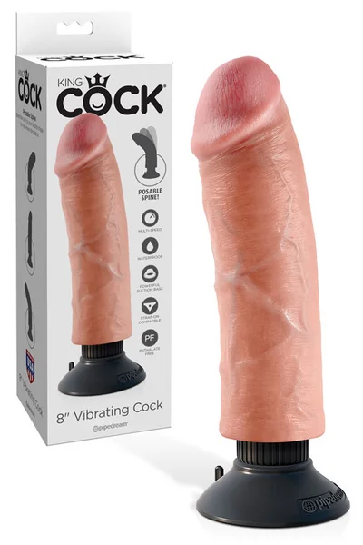 Pipedream 8" Realistic Vibrating Cock with Removable Suction Cup Base — image 19 of 24