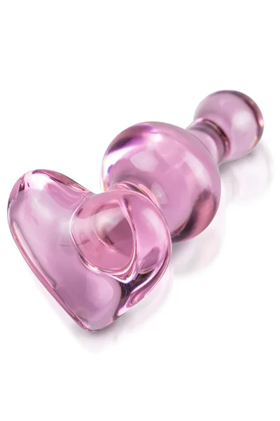 Pipedream Icicles 3.9" Glass Butt Plug with Heart Base — image 7 of 9