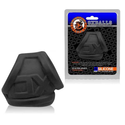 Oxballs Oxsling Silicone Cock Sling and Ball Stretcher Black