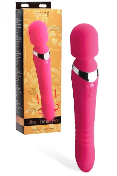 Inmi 10.75" Thrusting Vibrating Double-Ended Silicone Wand — image 9 of 16