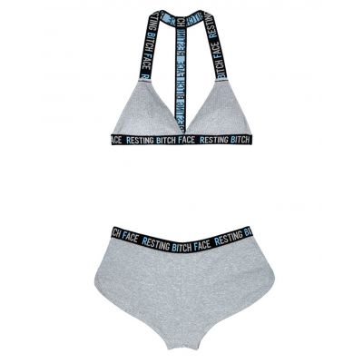 Vibes Resting Bitch Face Bralette and Shorts Set