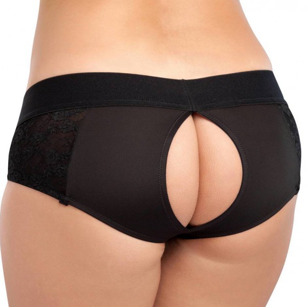 Lovehoney Unisex Crotchless Open-Back Lace Harness Briefs