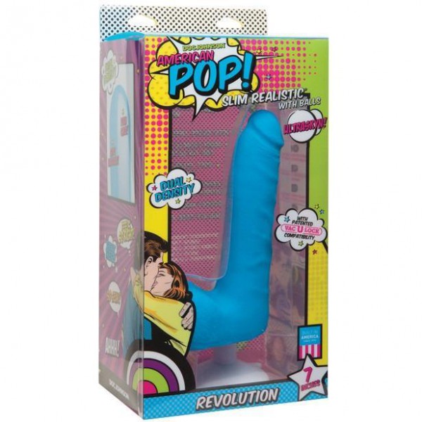 American Pop! Revolution Ultraskyn 7" Dildo with Balls & Suction Cup