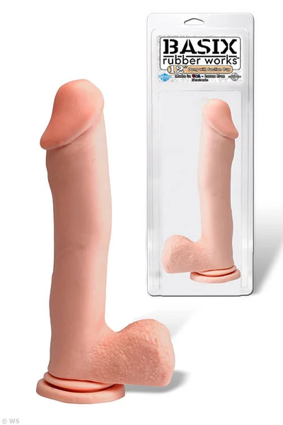 Pipedream 12" Realistic Rubber Suction Cup Dong — image 2 of 2