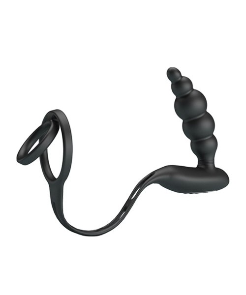 Vibrating penis sleeve with plug