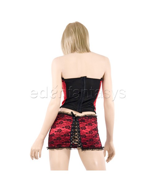 Lace up mini skirt