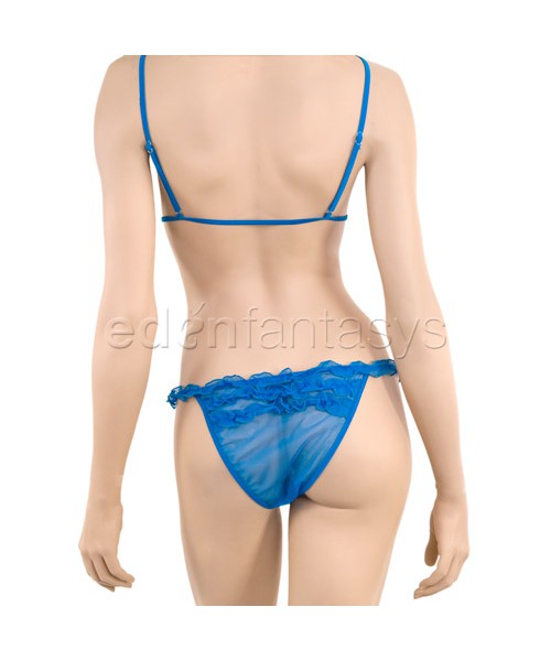 Turquoise bralette with panty