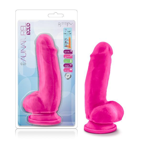 Au Natural Bold Beefy 7in Dildo Pink