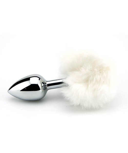 Furry Fantasy White Bunny Tail Butt Plug