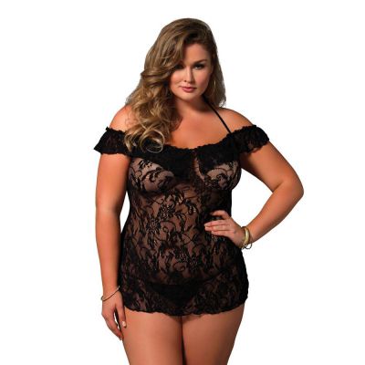 Leg Avenue Flutter Ruffle Chemise UK 18 to 22