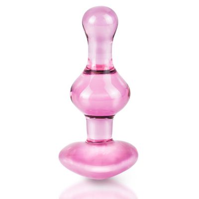 Pipedream Icicles 3 9 Glass Butt Plug with Heart Base