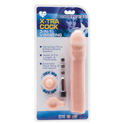 CyberSkin 3 in 1 Vibrating X tra Cock