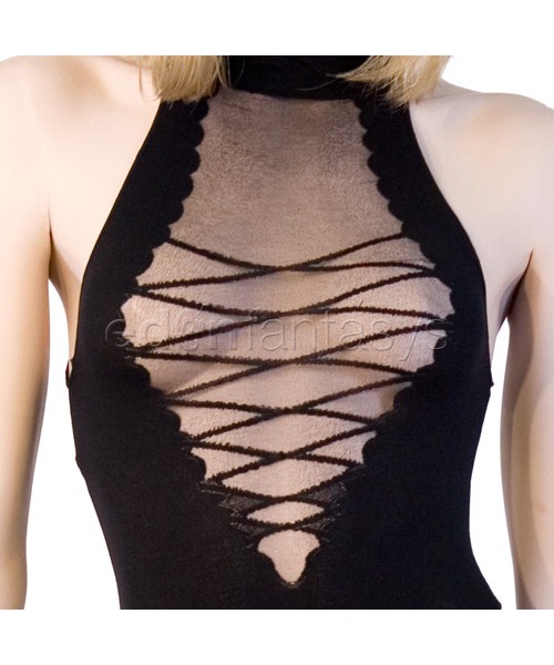 Lace up front teddy
