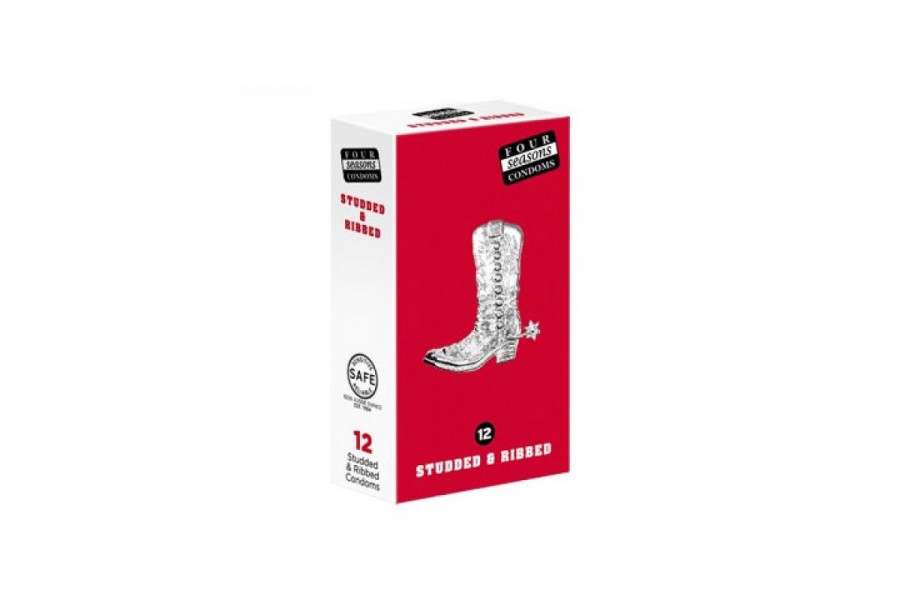 Four Seasons Studded Condoms 12 Pack