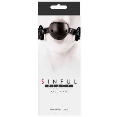New Sensations Novelties Sinful Ball Gag Black