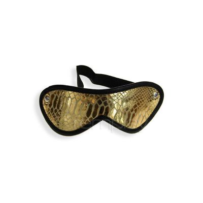 Love in 100 Snake Skin Style Blindfold Gold