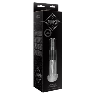 Shots Pumped Automatic Cyber Pump Masturbation Sleeve w Free Silicone Cock Ring
