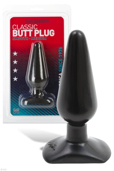 Doc Johnson 5.5" Smooth Black Butt Plug — image 2 of 2