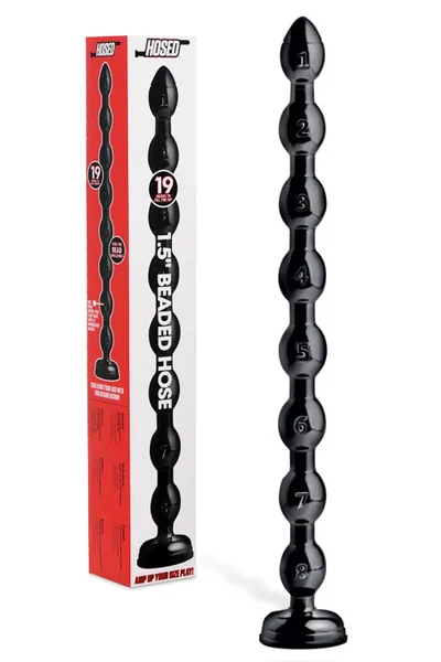 Hosed Flexible Beaded 19" Anal Snake with Suction Base — image 6 of 20