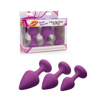 Frisky 3 Piece Beginners Silicone Anal Plugs