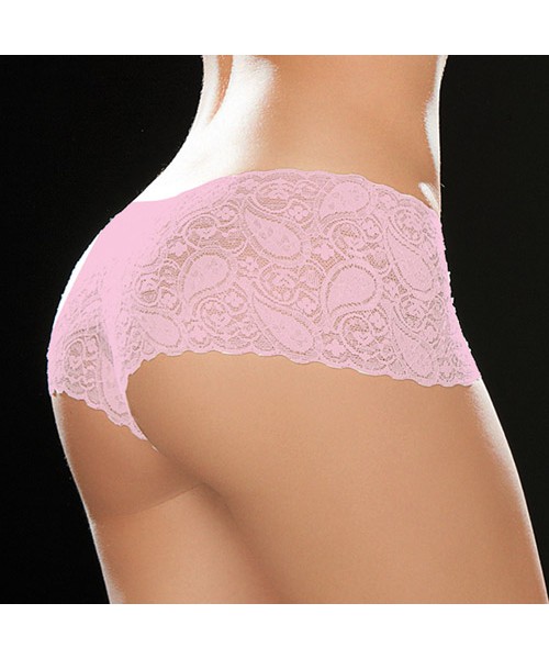 Baby pink lace panty and bra set