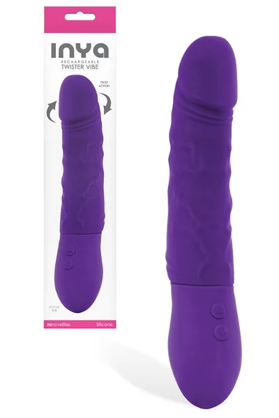 nsnovelties 9" Realistic Silicone Vibrator with Rotating Adjustable Shaft — image 4 of 6