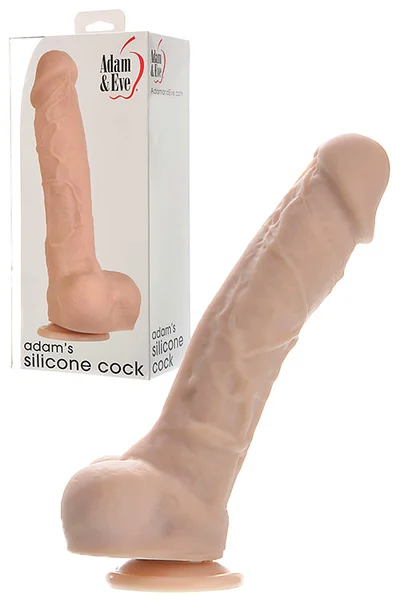 Adam and Eve Realistic 10" Silicone Dildo with Suction Base — image 5 of 8