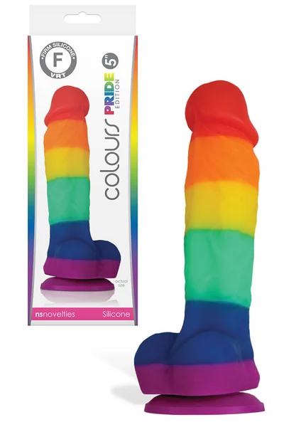nsnovelties 5" Realistic Rainbow Platinum Silicone Dildo — image 5 of 16