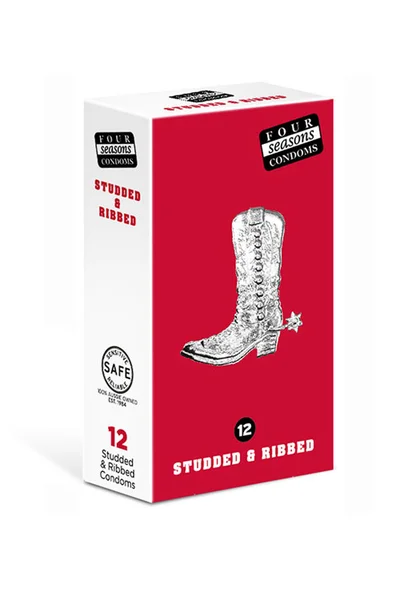 Four Seasons Studded & Ribbed Condoms (12 pack) — image 3 of 3