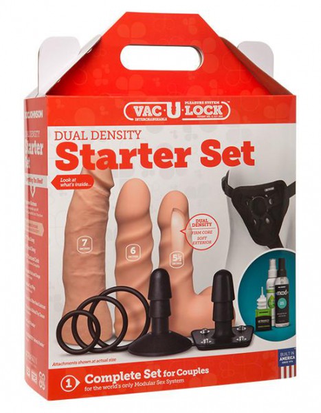 Vac-U-Lock Dual Density Dildo & Plug Starter Set