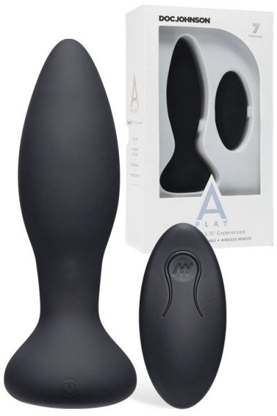 Doc Johnson A-Play Experienced 5.75" Thrusting Butt Plug With Remote