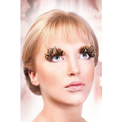 Brown Beige Feather Eyelashes
