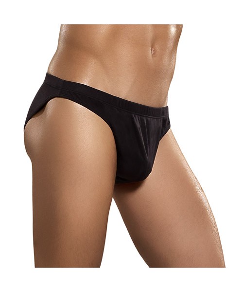 Black knit silk briefs