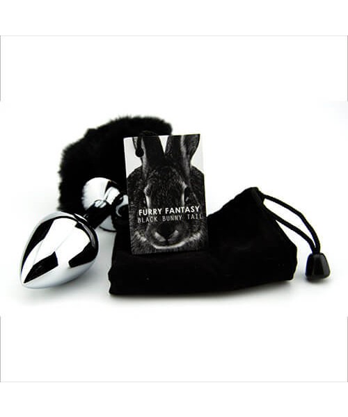 Furry Fantasy Black Bunny Tail Butt Plug