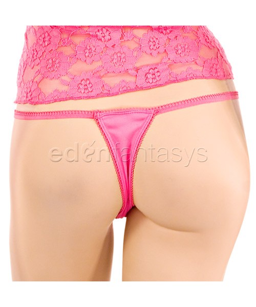 Lace up cami and thong set