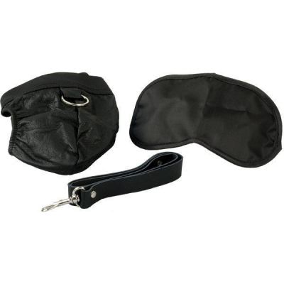 Leather Jockstrap Leash Set
