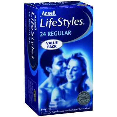 Ansell Lifestyles Regular 24 Pack Clear