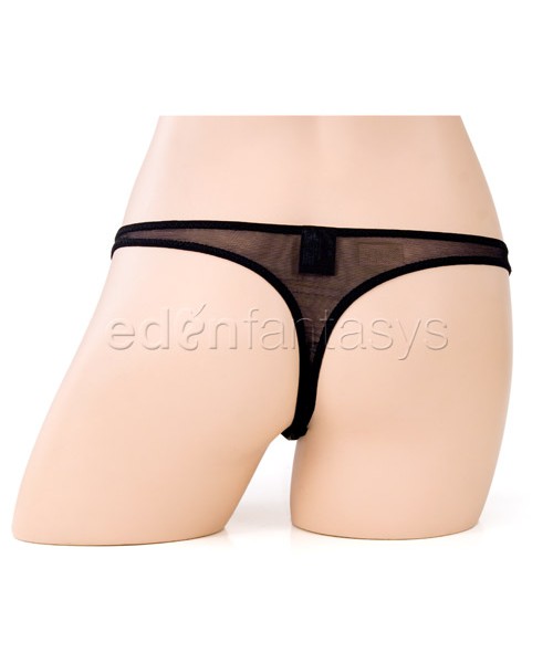 V-cut lace thong