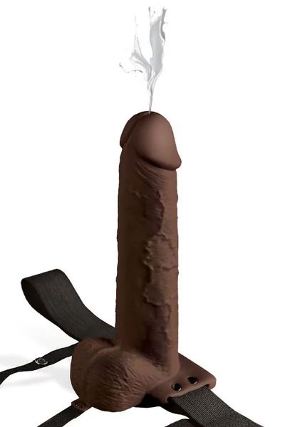 Pipedream 9" Hollow Squirting Strap On With Balls — image 5 of 6