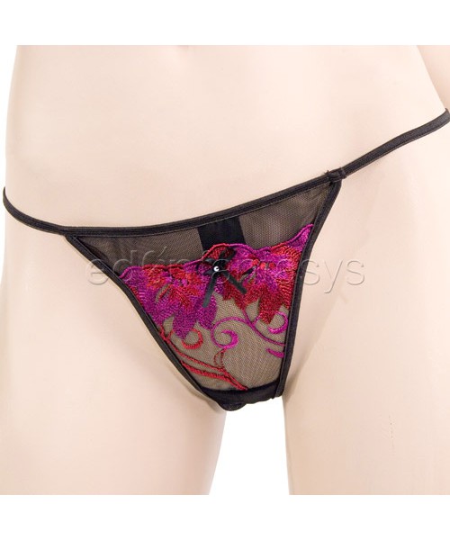 Bella flora mesh bra and thong